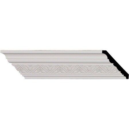Ekena Millwork SAMPLE - 3"H x 3"P x 4 1/8"F x 12"L, (2 3/8" Repeat), Bradley Crown Moulding SAMPLE-MLD03X03X04BY